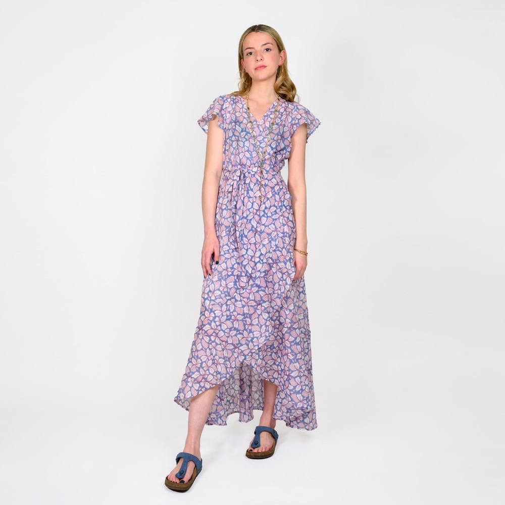 Aunty B. Farrah Dress in Fog Made in‎ India size L/XL